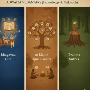 Adwaita Vedanta Shastram – Bhagavadgeeta, 10 major Upanishads, Brahmasutras